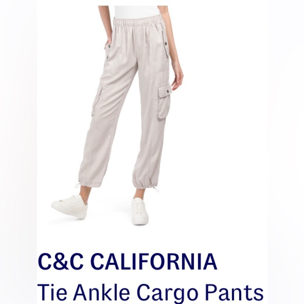 C&C ankle tie lyocell cargo pants